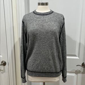 August Silk 60% Cashmere 40% Silk Sweater Italian Yarn Gray Size Large